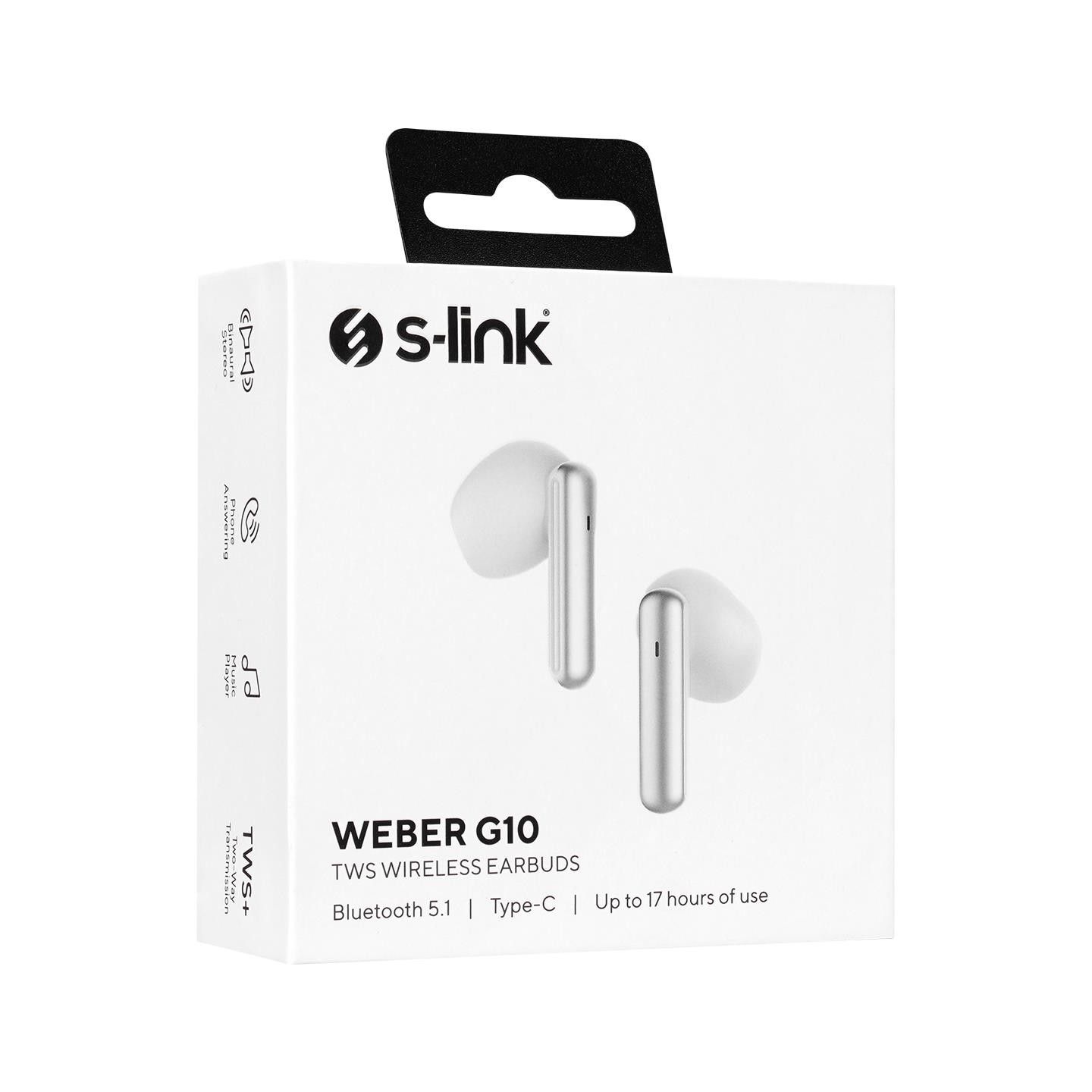 S-Link Weber G10 TWS Bluetooth Kulaklık Beyaz #4