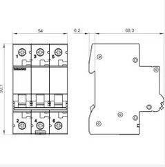 Siemens 5SP4392-7 3x125A C Otomat 10kA #2
