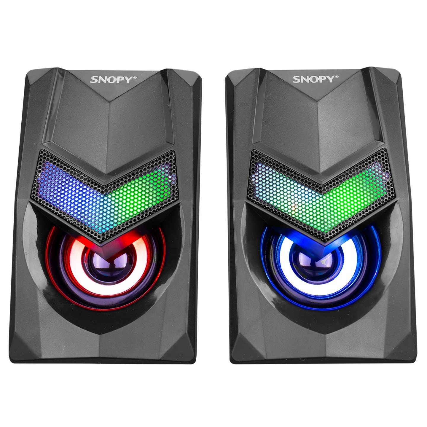 Snopy SN-X25 2.0 RGB Işıklı 2x3W Siyah Usb Speaker