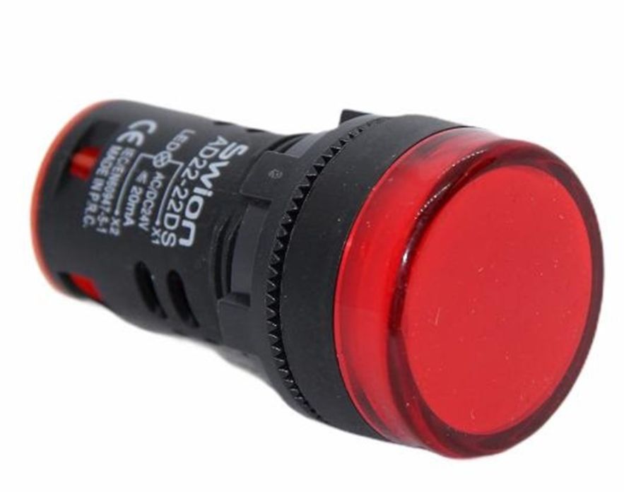 Swion AD22-22DS 22mm 24V Sinyal Lambası (Kırmızı)