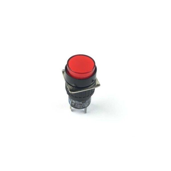 SY-11-R Plastik Buton Yaylı 5Pin 16mm 24-220V Kırmızı #2