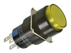 SY-11-Y Plastik Buton Yaylı 5Pin 16mm 24-220V Sarı