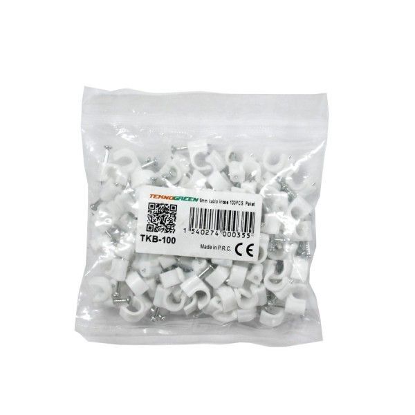 TeknoGreen TKB-100 6mm Kablo Kroşe (100Adet) #2