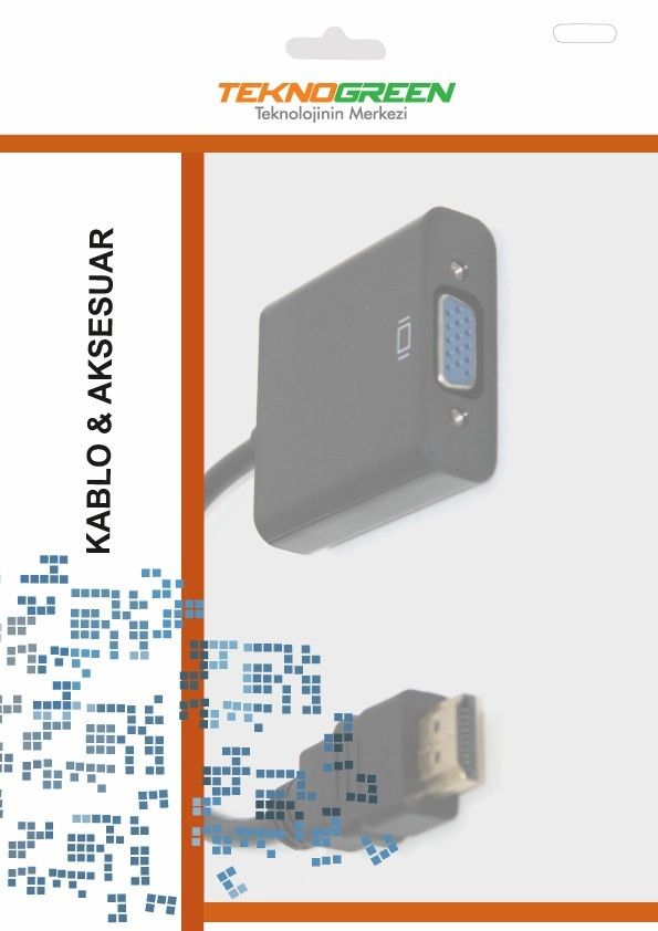 TeknoGreen TKD-333 Hdmi To Vga+3.5 Stereo Kablo #3