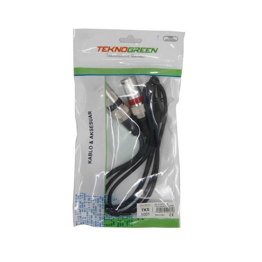 TeknoGreen TKS-1003 2xXLR 3.5 Stereo E-E Kablo 3m. #3