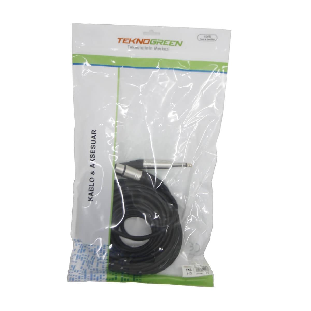 TeknoGreen TKS-410 XLR Dişi 6.3 Mono E Kablo 10m. #3