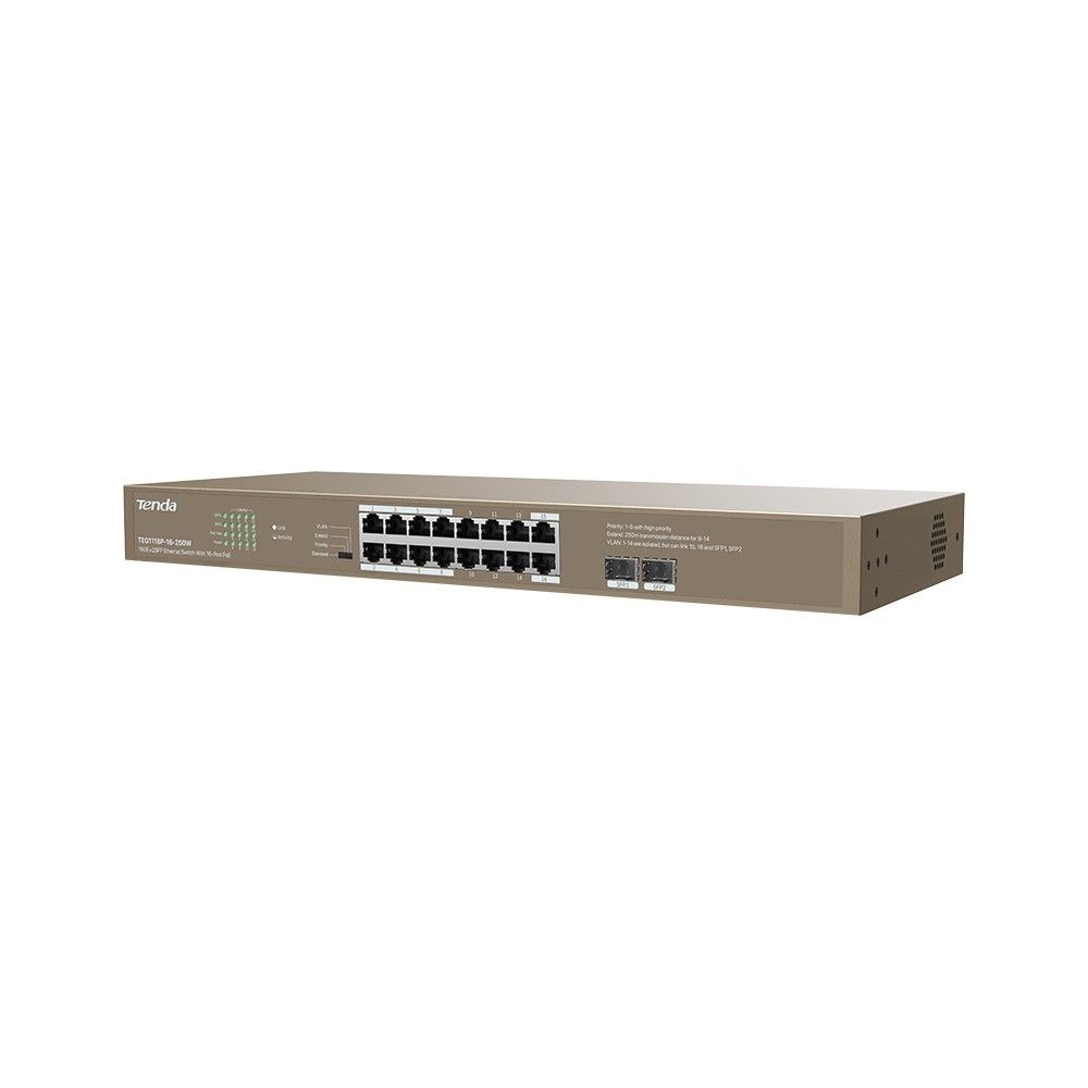 Tenda TEG1118P-16-250W 16 Port Gigabit PoE 2GB 1SF #4