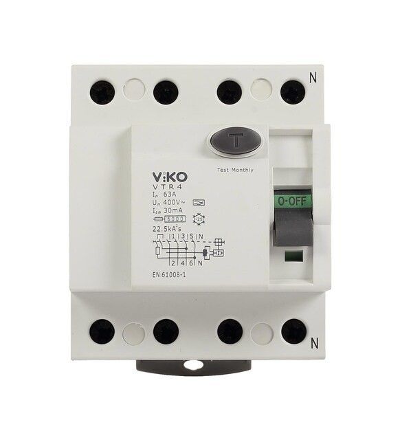Viko VTR4-63300 4P 63A 300mA Kaçak Akım Rölesi