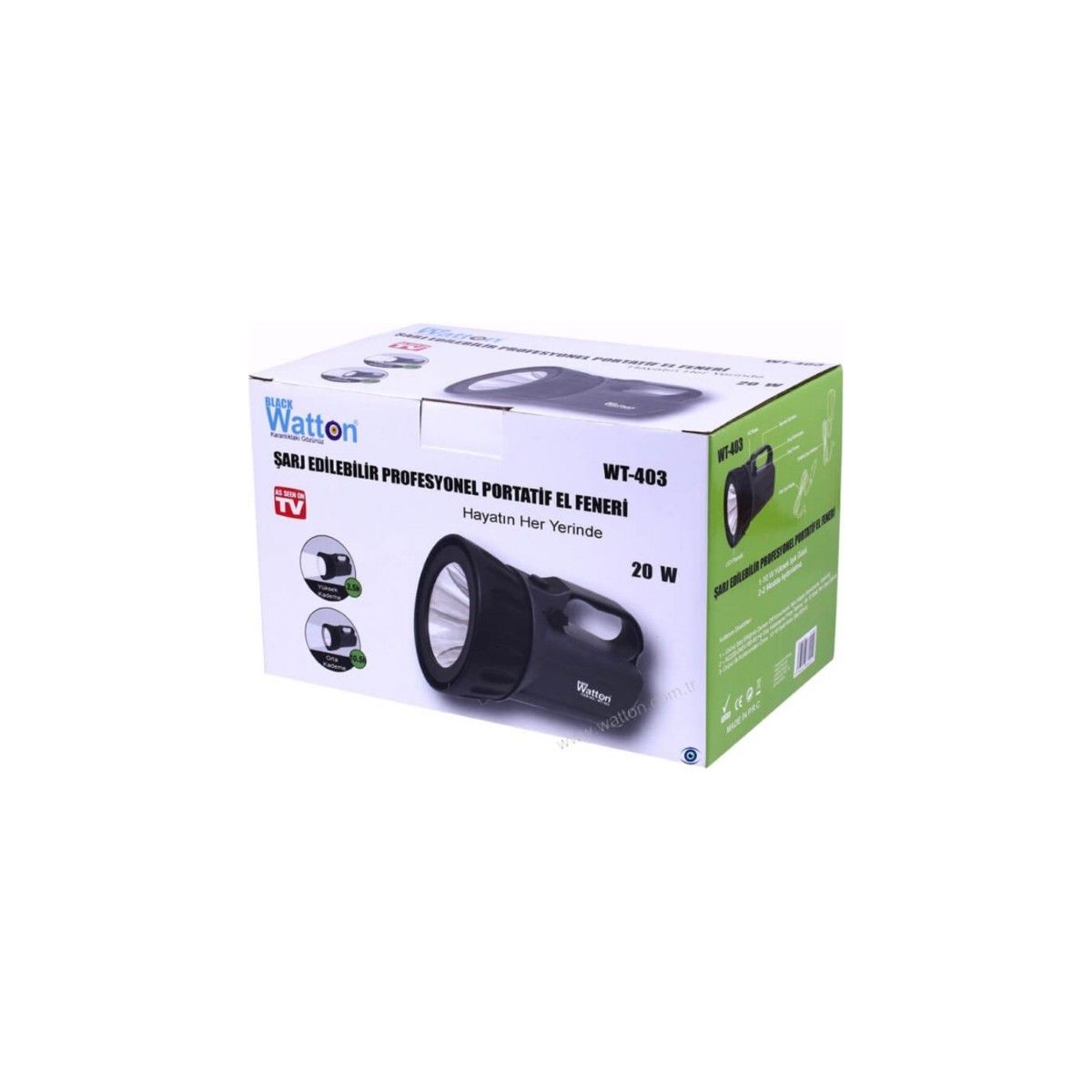 Watton WT-403 20W Profesyonel Portatif El Feneri #4