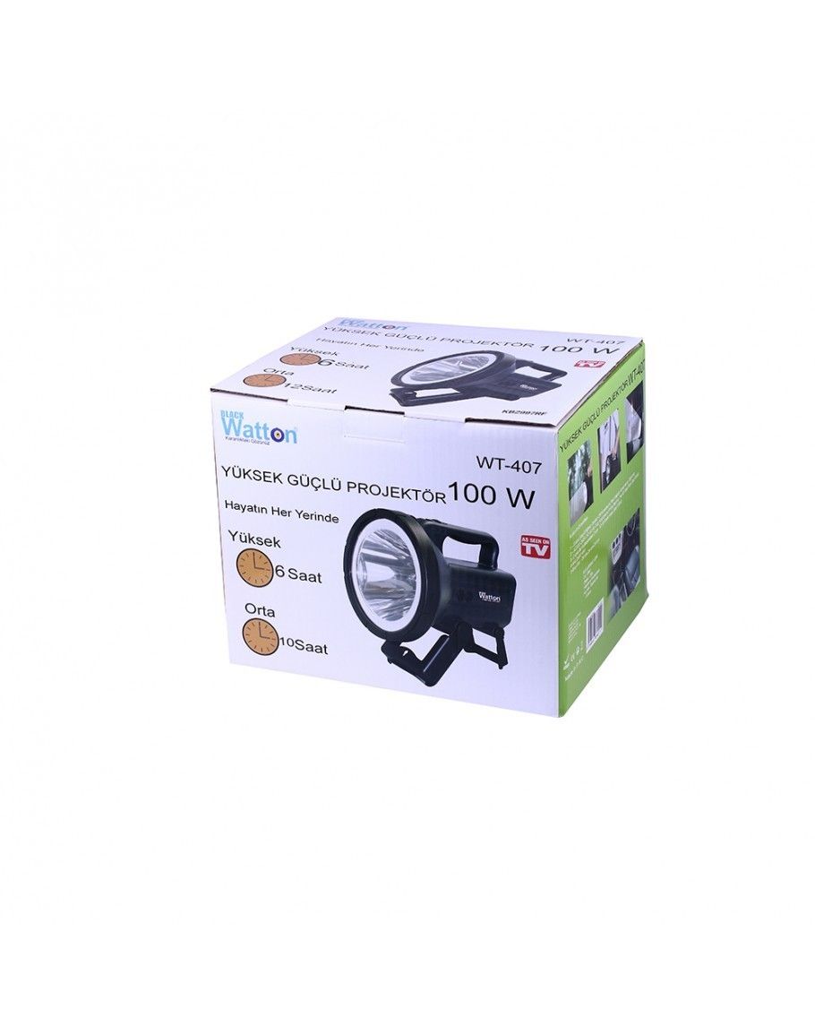 Watton WT-407 100W Şarjlı El Feneri #4
