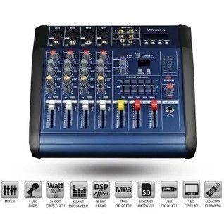 Westa  DP-416 6 Kanal Power Mikser 2x150 Watt Usb #2