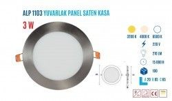 YCL ALP-1103B 3W Sıvaaltı Yuvarlak Beyaz Saten Pan #2