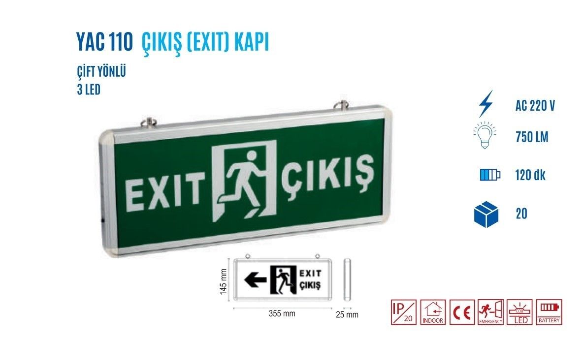 YCL YAC-110 Exit Çıkış Yönlendirme Tabelası #4