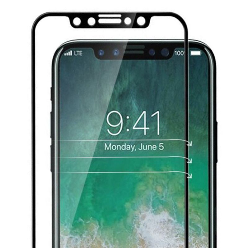 Bufalo iPhone X / XS Ekran Koruyucu 6D Nano Tam Kaplayan Siyah