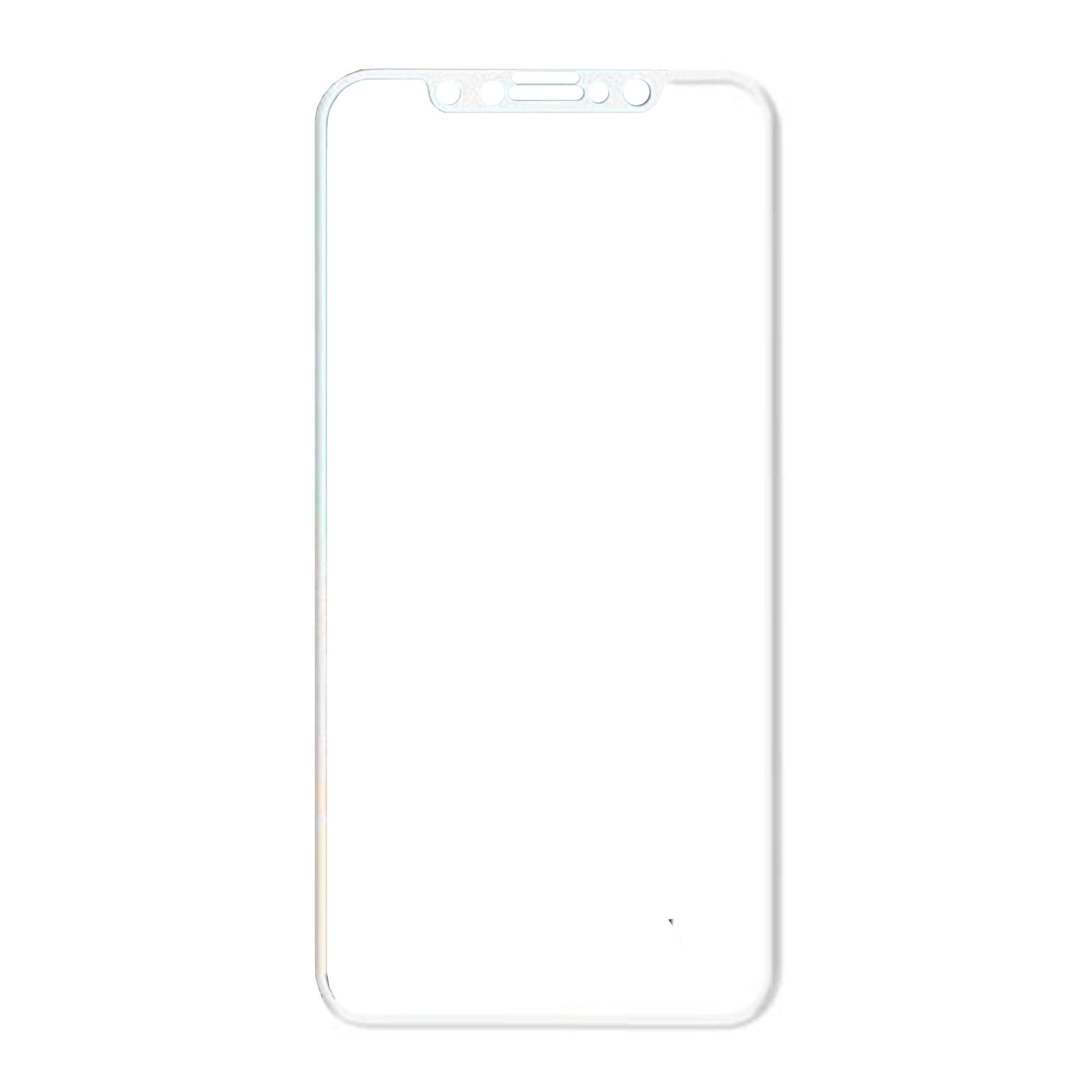Bufalo iPhone X / XS Kavisli 4D Cam Ekran Koruyucu Beyaz