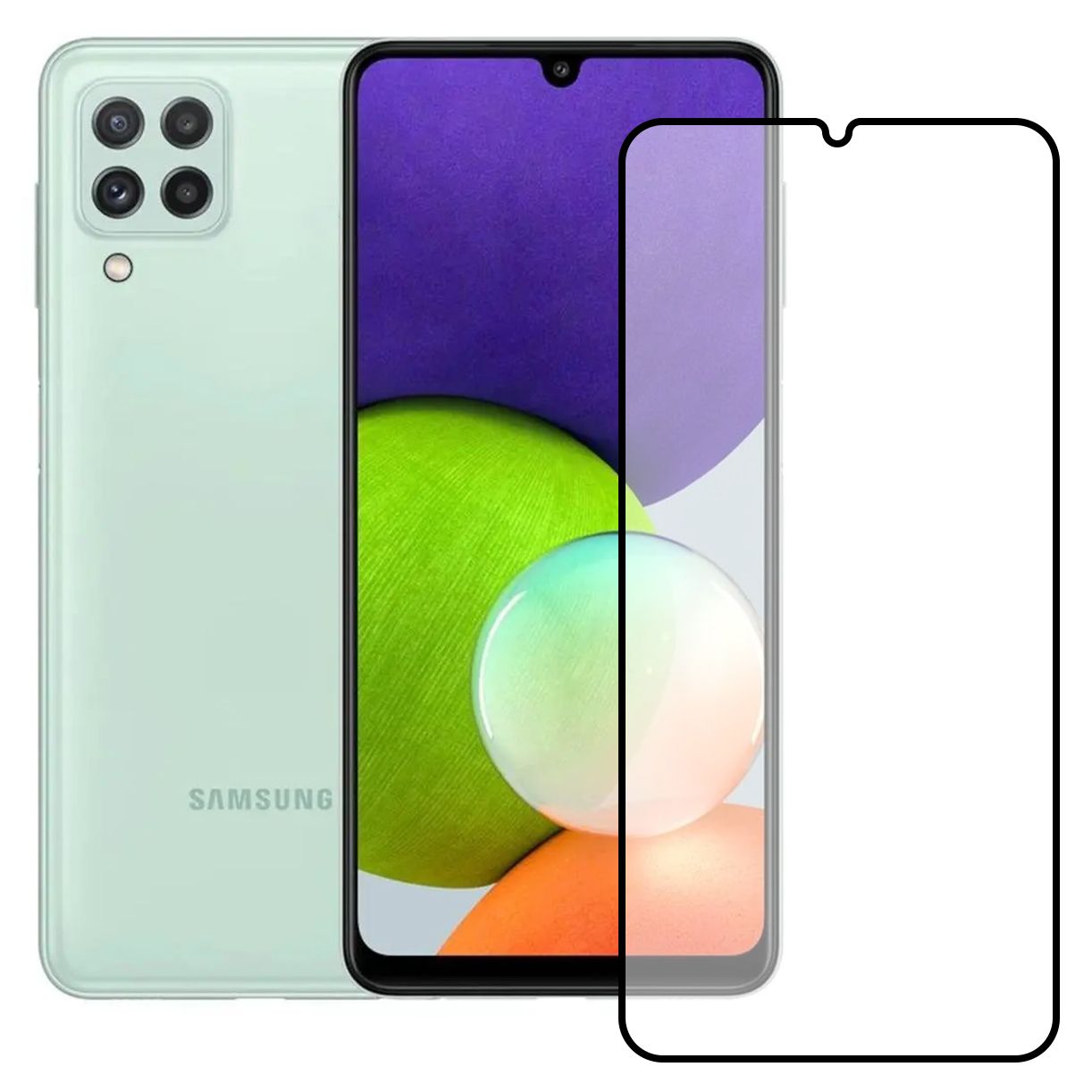 Bufalo Samsung Galaxy A22 / M32 Ekran Koruyucu Seramik Mat Nano 9D Tam Kaplama Siyah