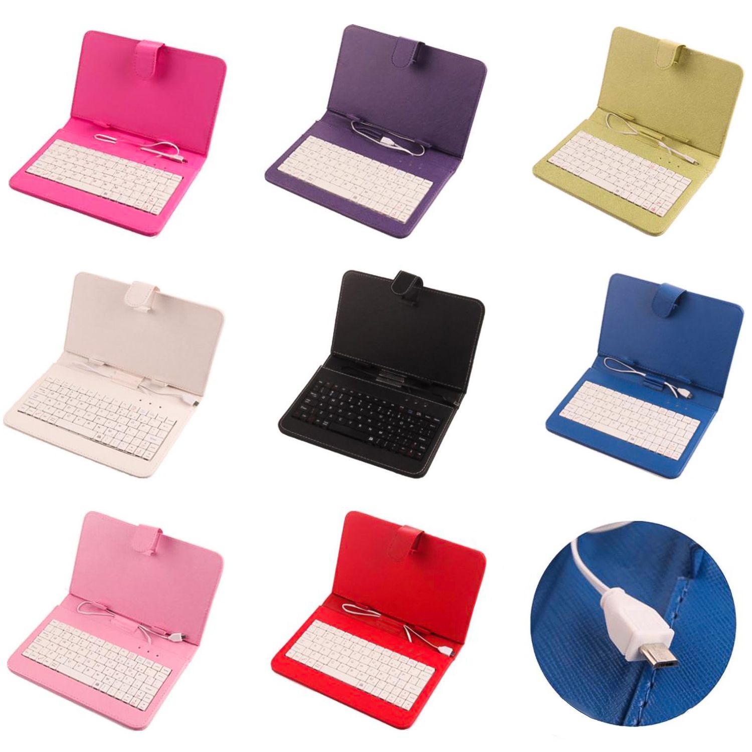 FitCase 7 inç Universal Klavyeli Standlı Tablet Kılıfı