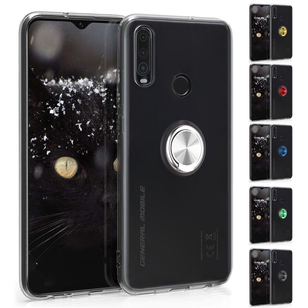 FitCase General Mobile GM 10 Kılıf Gross Ring Şeffaf Arka Kapak