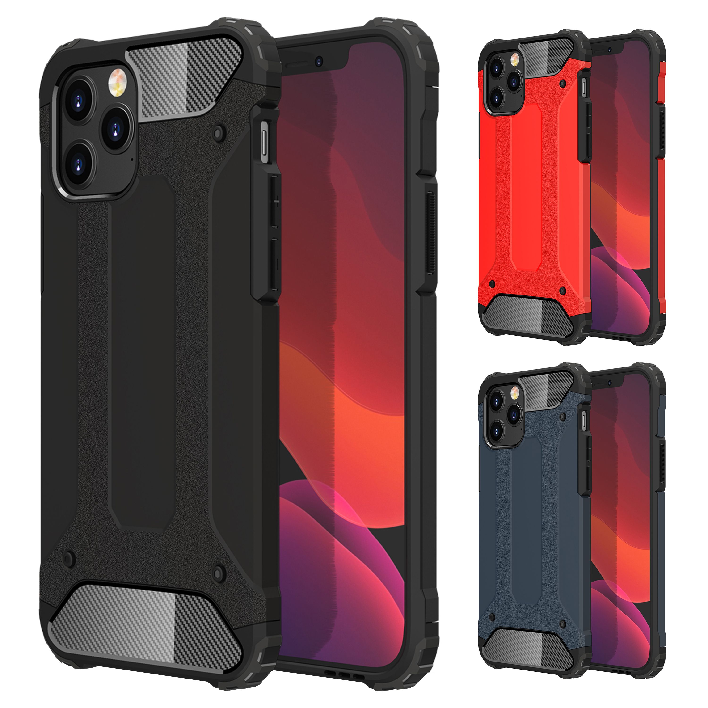 FitCase iPhone 12 / 12 Pro Zırh Tank Tam Koruma Arka Kapak