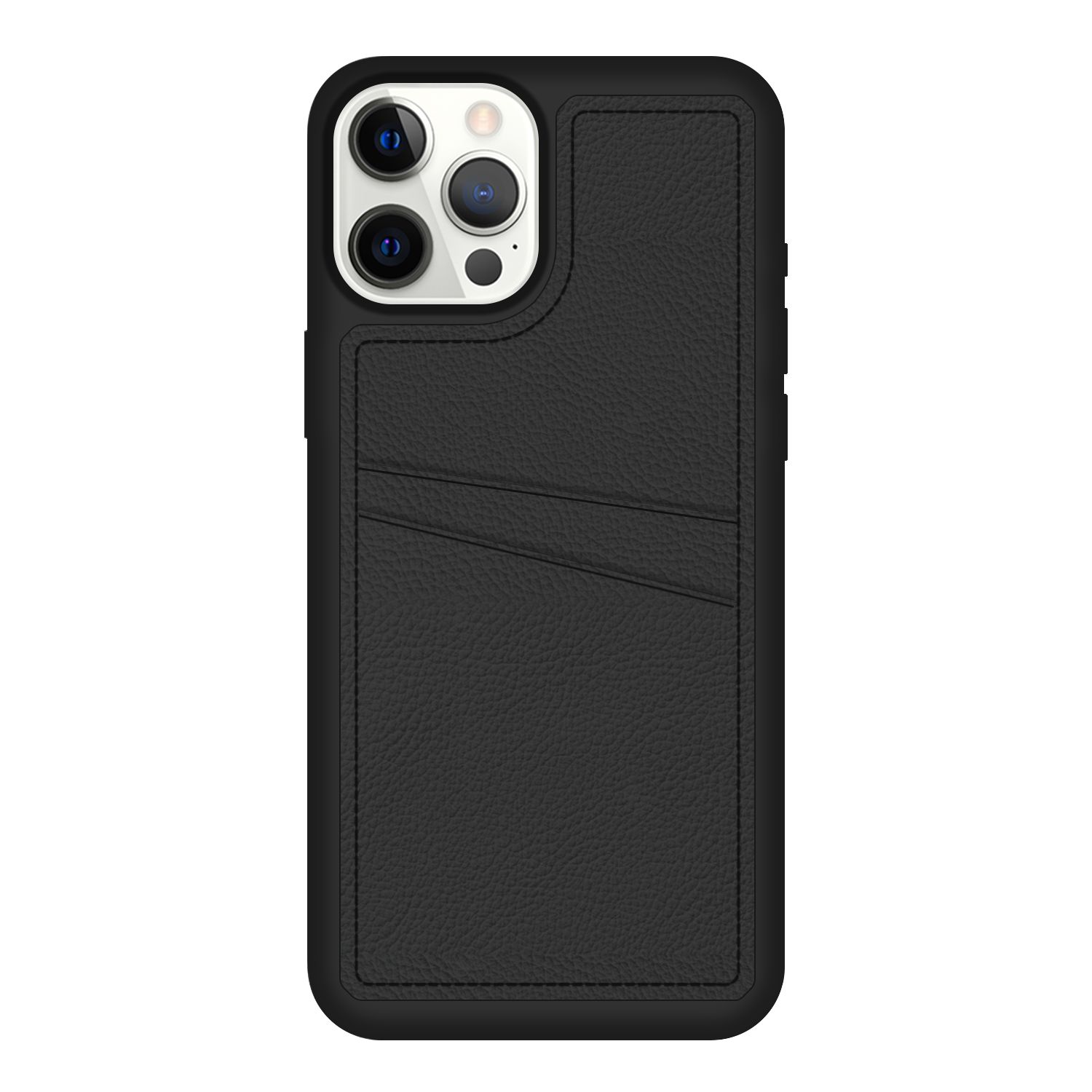 FitCase iPhone 12 Pro Kılıf Proda Deri Çift Kartlık Cepli Kapak