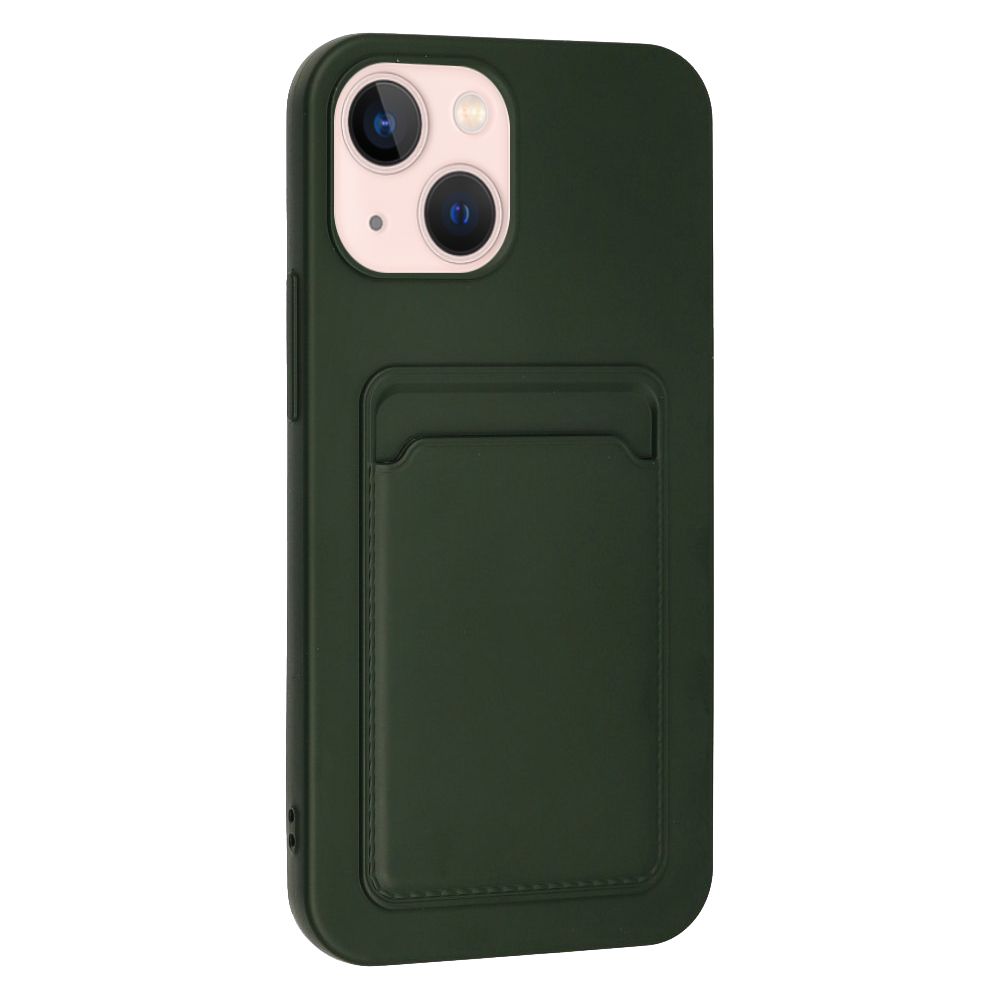 FitCase iPhone 13 Cardy Soft Kartlık Cepli Silikon Kapak
