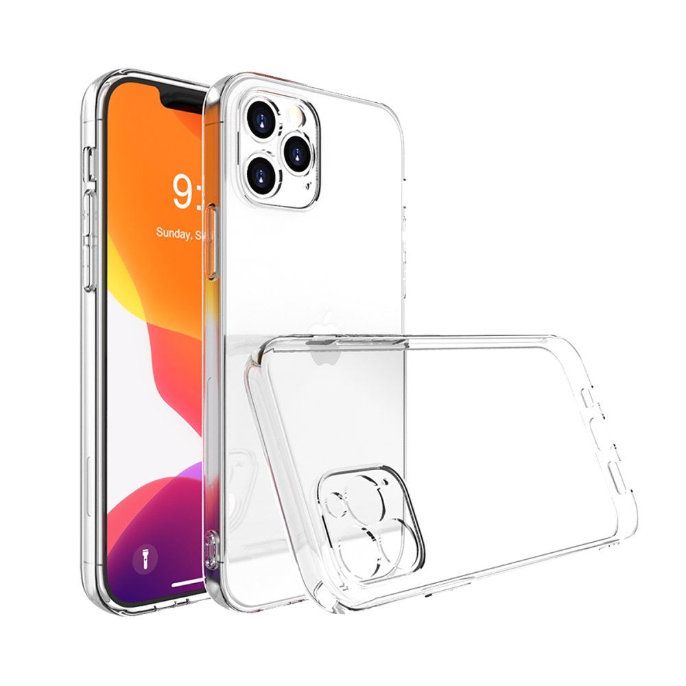 FitCase iPhone 14 Pro Kılıf Kamera Korumalı Silikon Şeffaf Arka Kapak