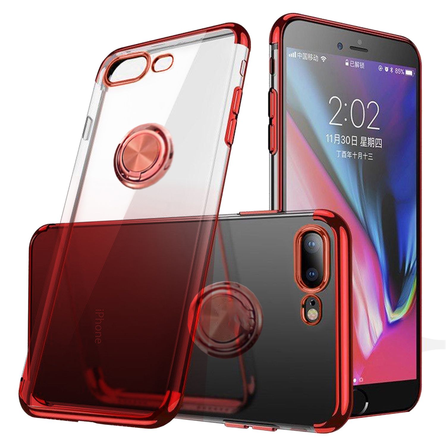 FitCase iPhone 7 Plus / 8 Plus Kılıf Marvel Ring Arka Kapak