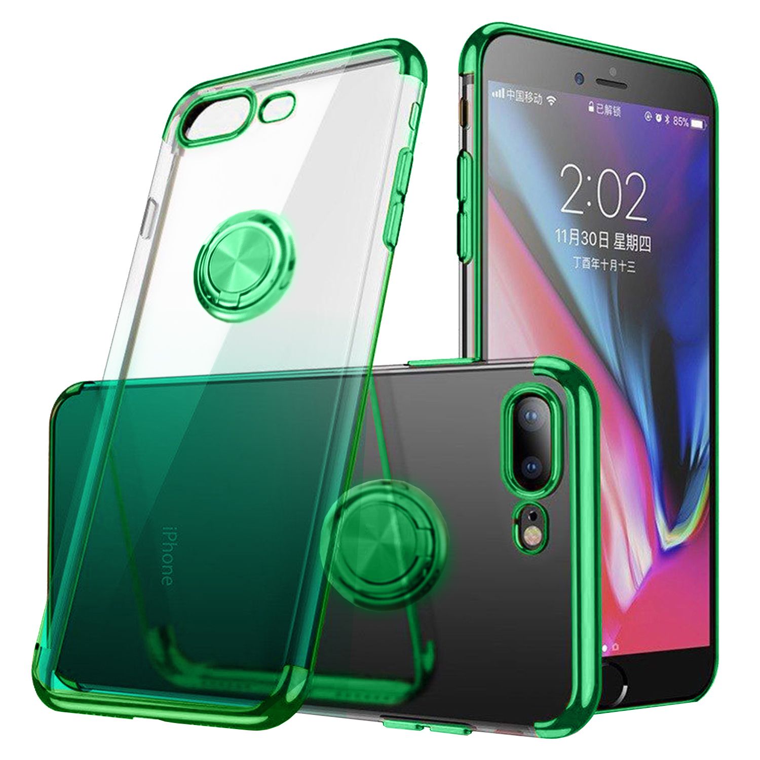 FitCase iPhone 7 Plus / 8 Plus Kılıf Marvel Ring Arka Kapak