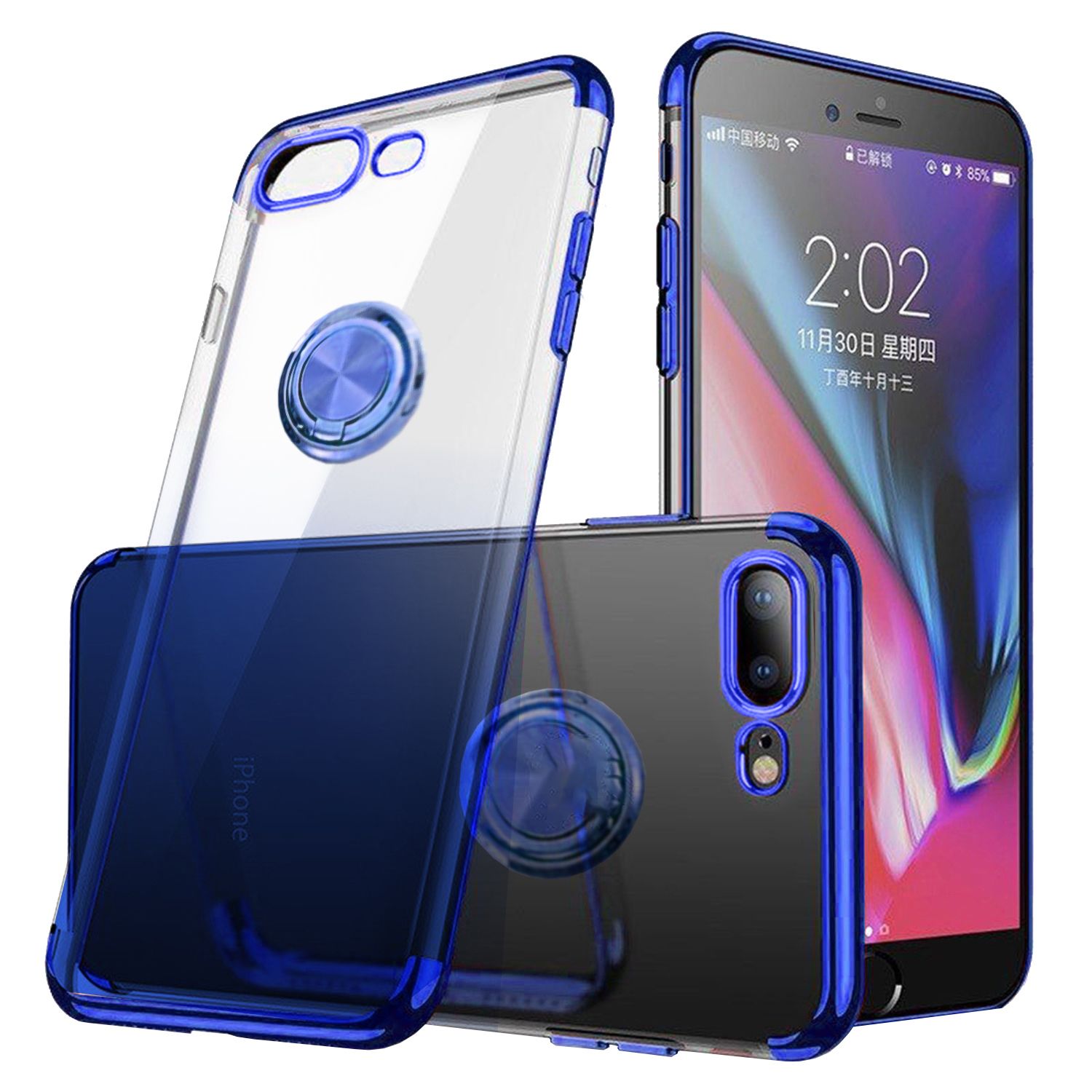 FitCase iPhone 7 Plus / 8 Plus Kılıf Marvel Ring Arka Kapak