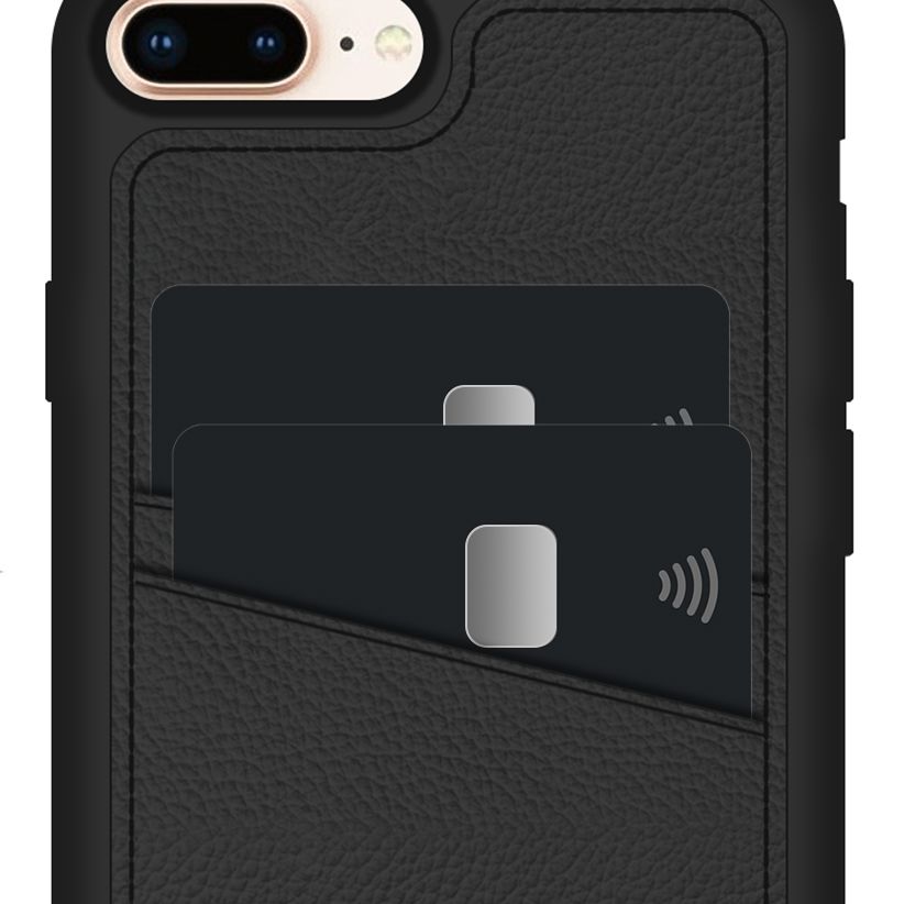 FitCase iPhone 7 Plus / 8 Plus Kılıf Proda Deri Çift Kartlık Cepli Kapak