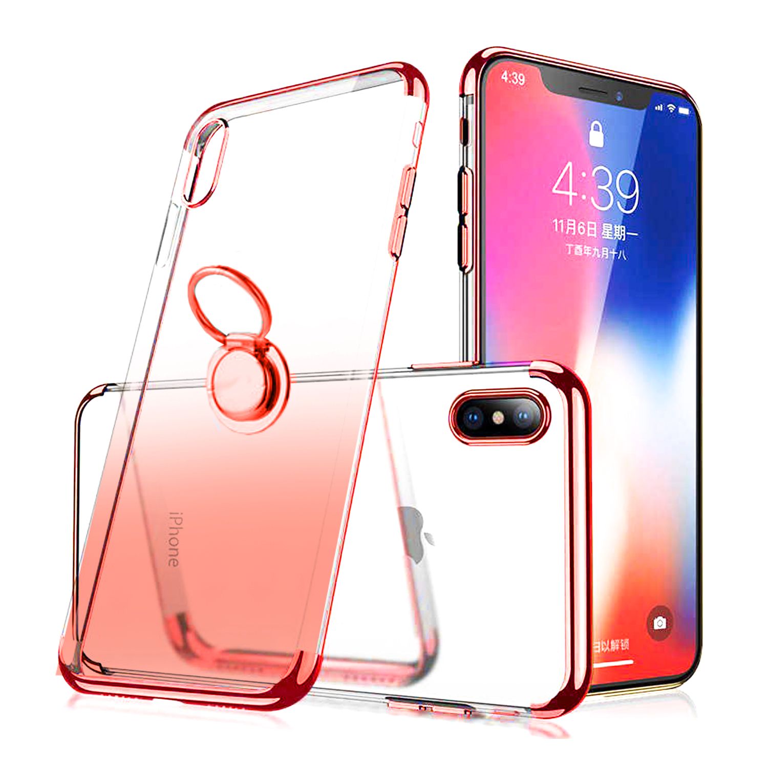 FitCase iPhone X / XS Kılıf Marvel Ring Arka Kapak