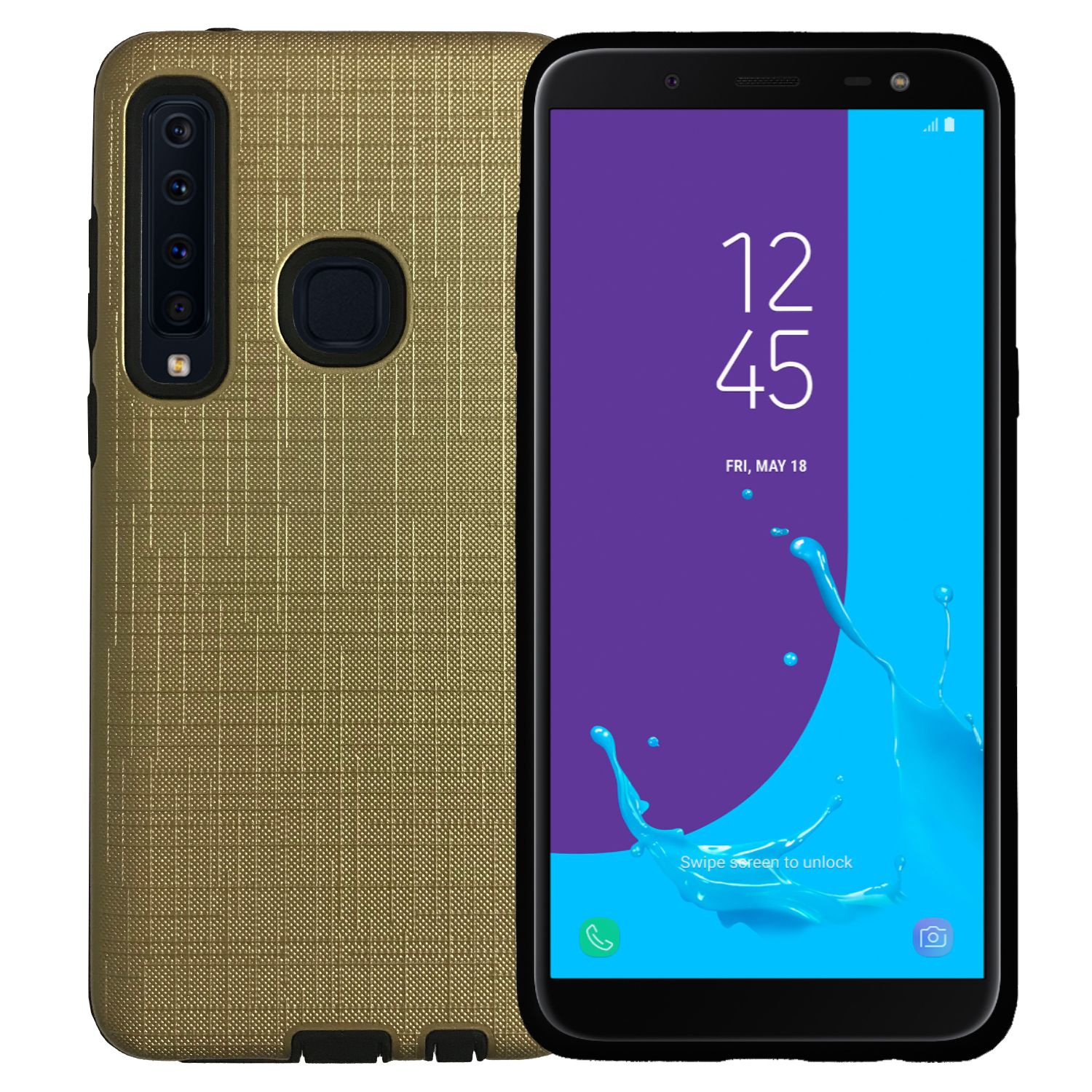 FitCase Samsung Galaxy A9 2018 (A920) Kılıf New YouYou Arka Kapak Gold