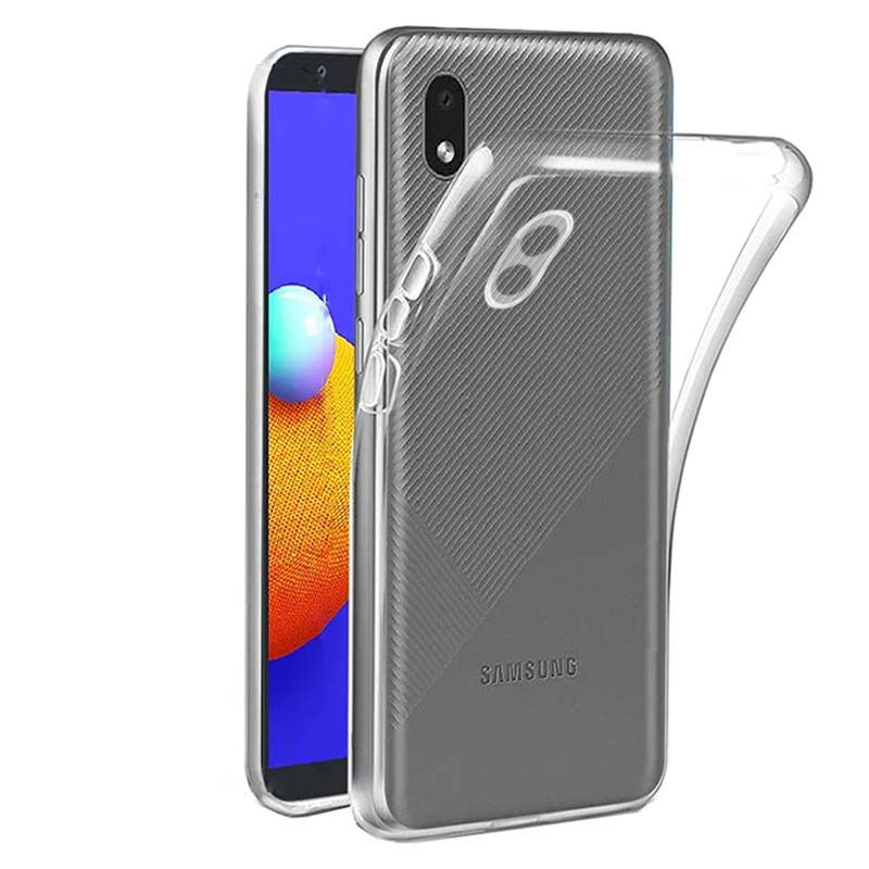 FitCase Samsung Galaxy A01 Core (A013) Kılıf Kamera Korumalı Silikon Şeffaf Arka Kapak