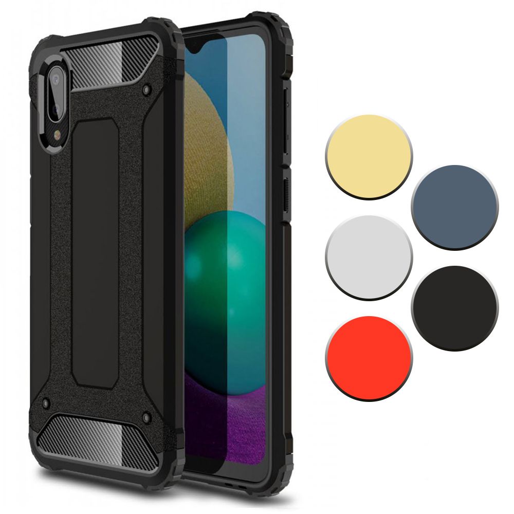 FitCase Samsung Galaxy A02 (A022) Zırh Tank Tam Koruma Arka Kapak