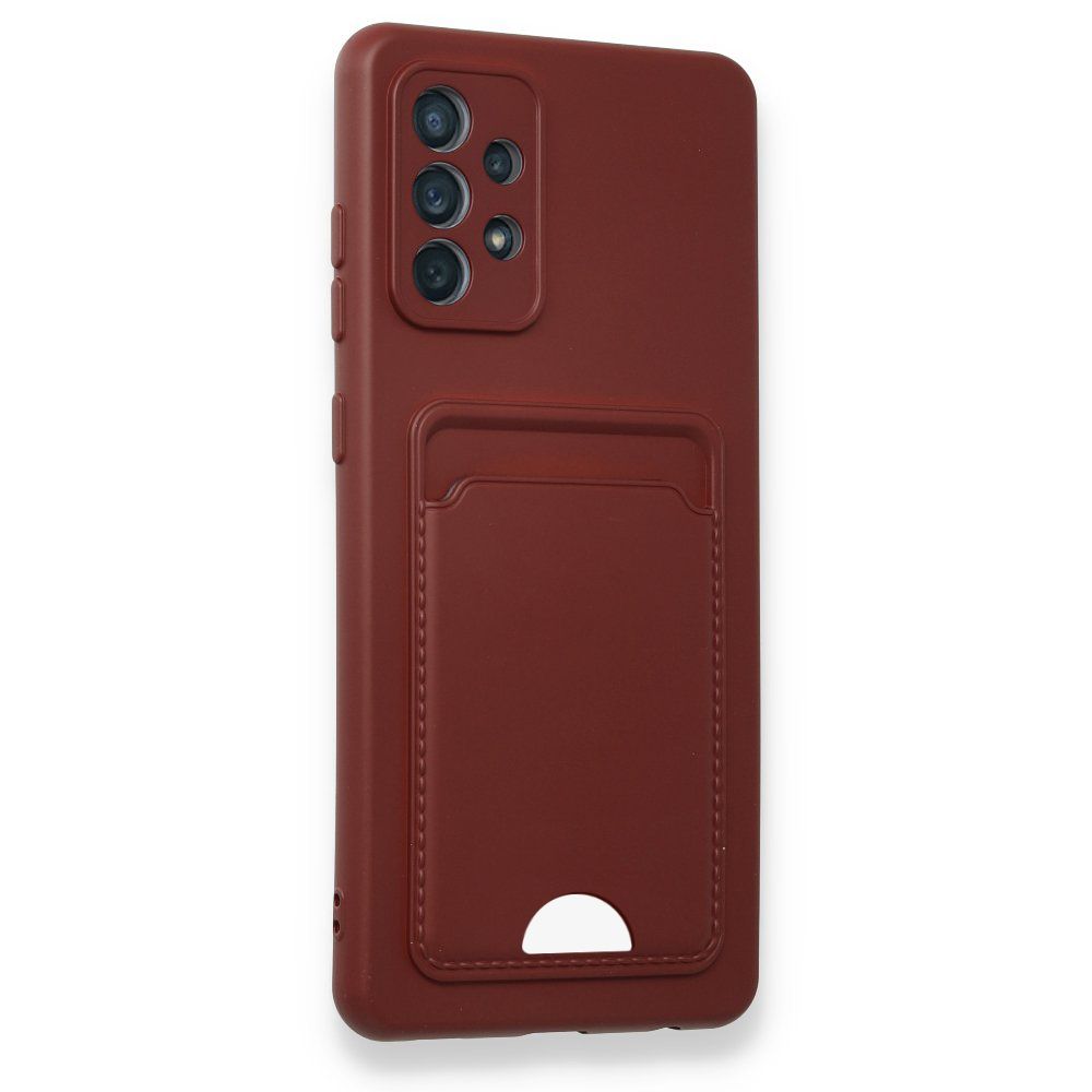 FitCase Samsung Galaxy A32 Cardy Soft Delikli Kartlık Cepli Silikon Kapak
