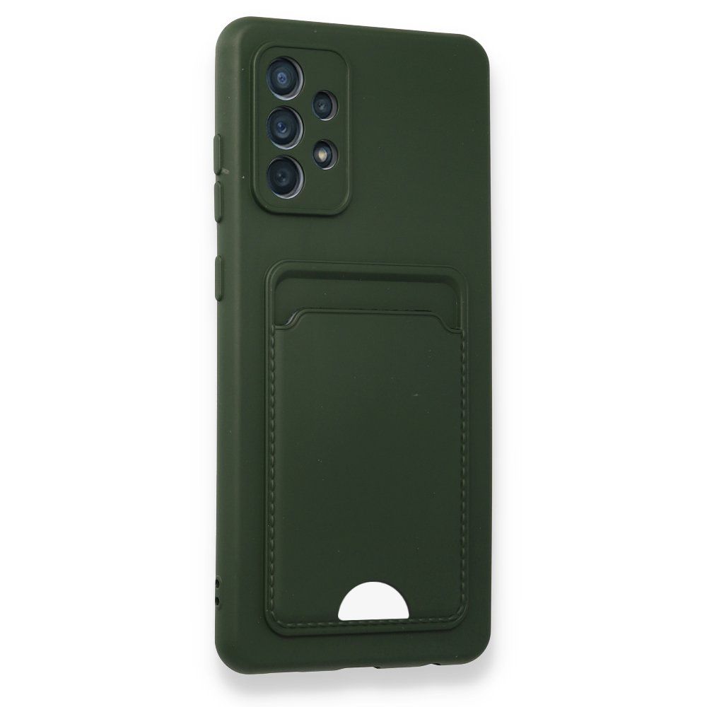 FitCase Samsung Galaxy A32 Cardy Soft Delikli Kartlık Cepli Silikon Kapak