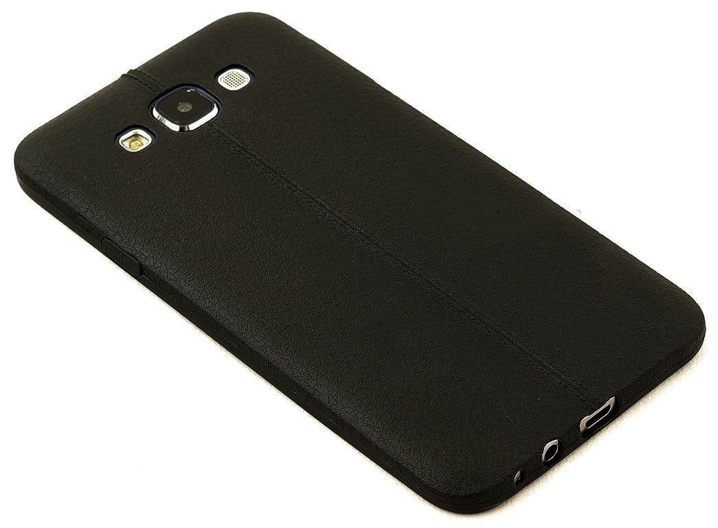 FitCase Samsung Galaxy E5 (E500) Ultra İnce Dikişli TPU Arka Kapak Sarı