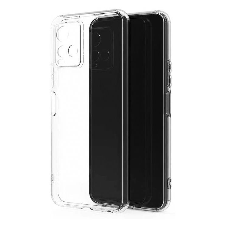 FitCase Vivo Y21s Kılıf Kamera Korumalı Silikon Şeffaf Arka Kapak