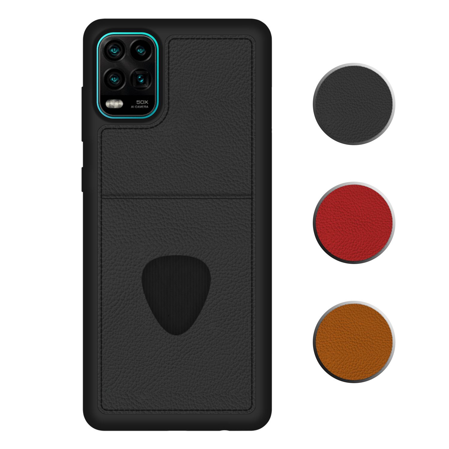 FitCase Xiaomi Mi 10 Lite Kılıf Proda Deri Tek Kartlık Cepli Kapak
