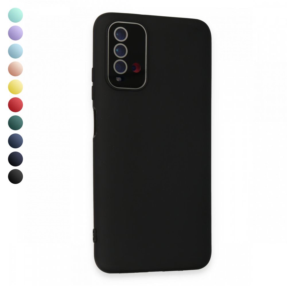 FitCase Xiaomi Redmi 9T Glass Kamera Korumalı Lansman Silikon Kapak