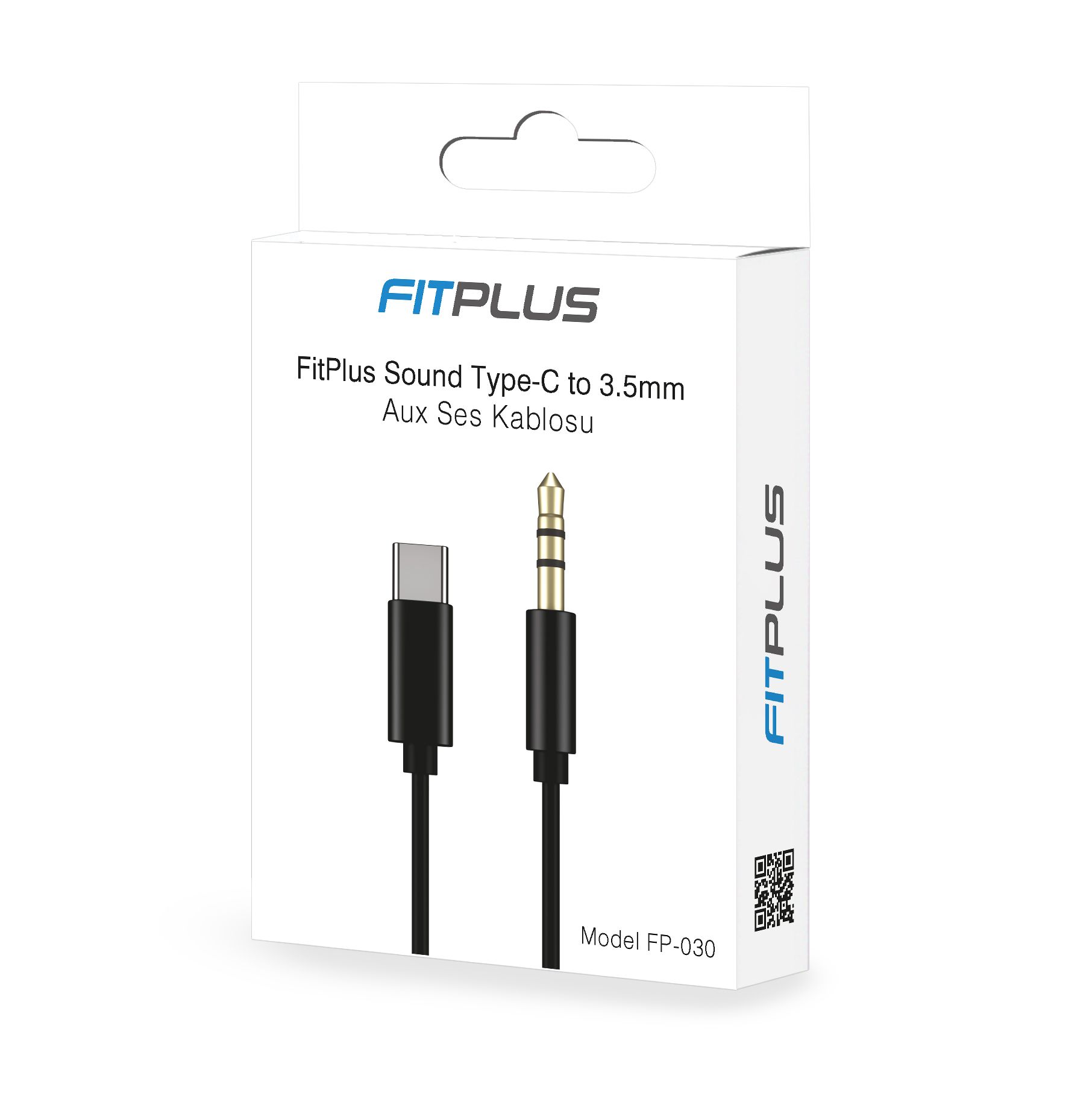 FitPlus Sound FP-030 Type-C to 3.5mm AUX Ses Kablosu 1mt