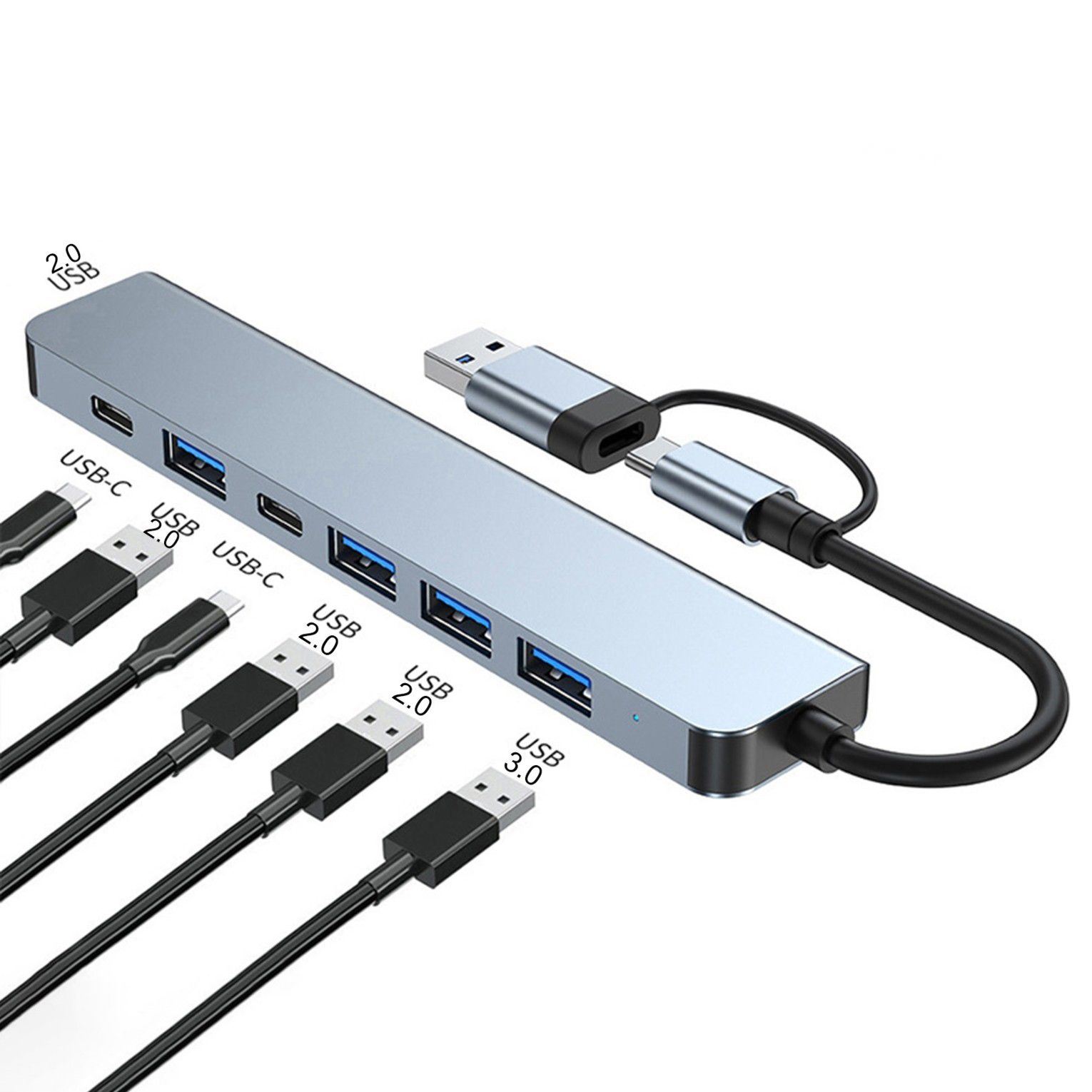 HEPU HP-B03 7in1 USB/Type-C HUB Çoklayıcı