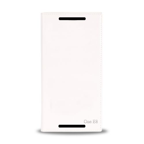 HTC One E8 Gizli Mıknatıslı Premium Magnum Kılıf Beyaz