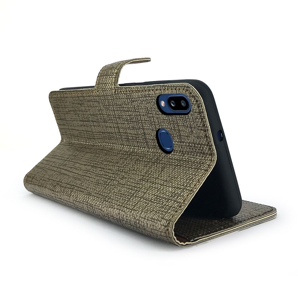 Huawei P Smart 2019 Kılıf FitCase Fabric Kapaklı Cüzdanlı