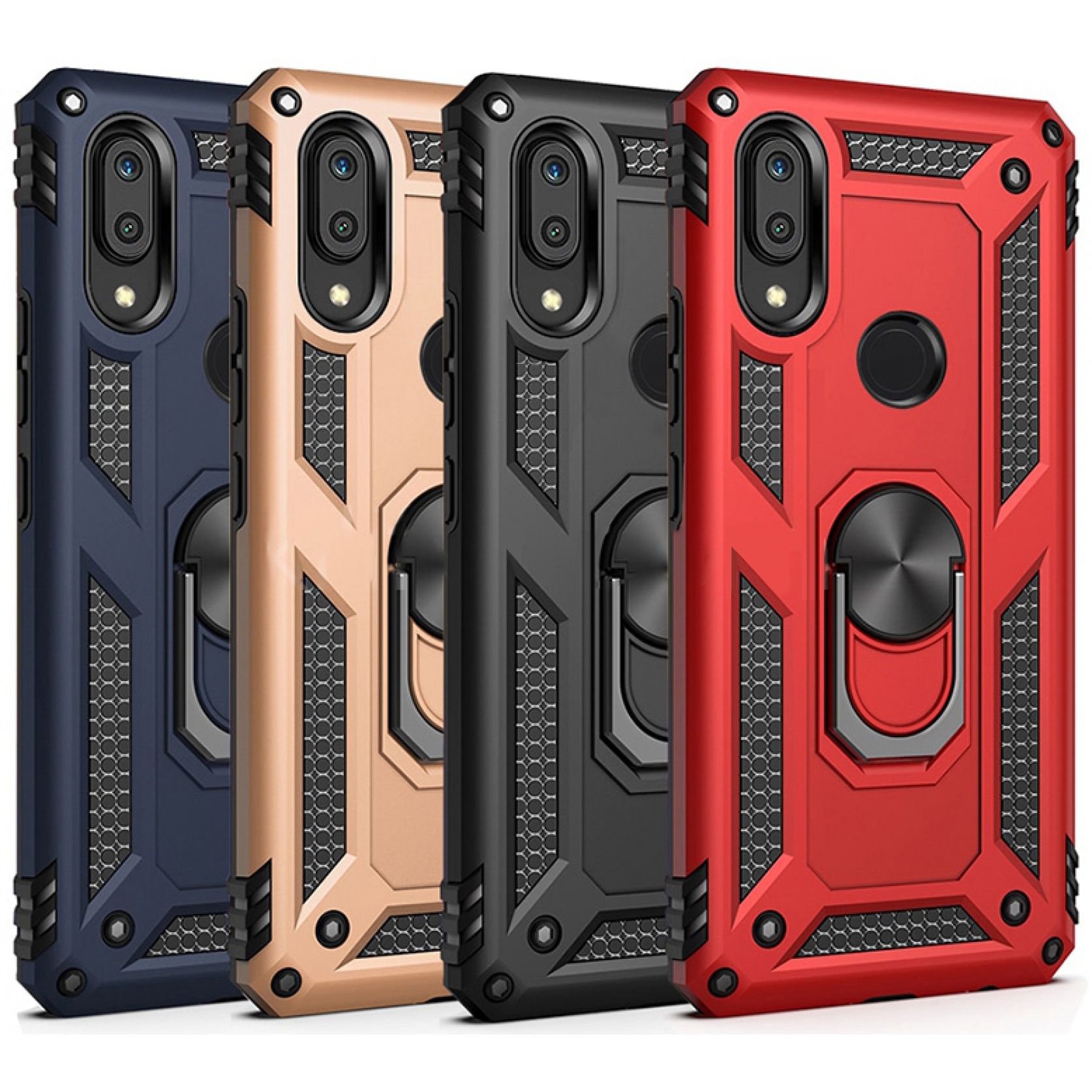 Huawei Y6s Kılıf Panzer Ring Tam Koruma Arka Kapak