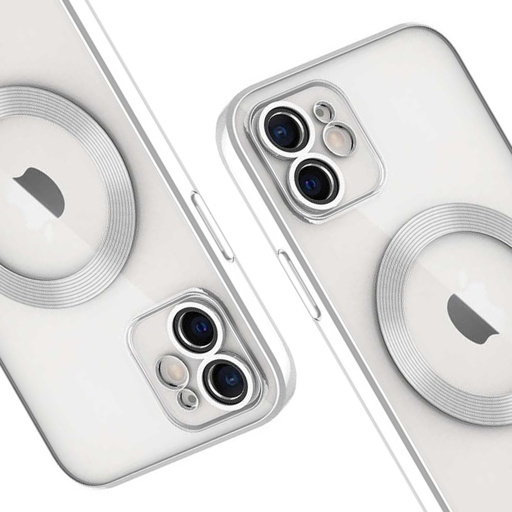 iPhone 11 Kılıf Magsafe Özellikli Metal Lazer Silikon Kapak
