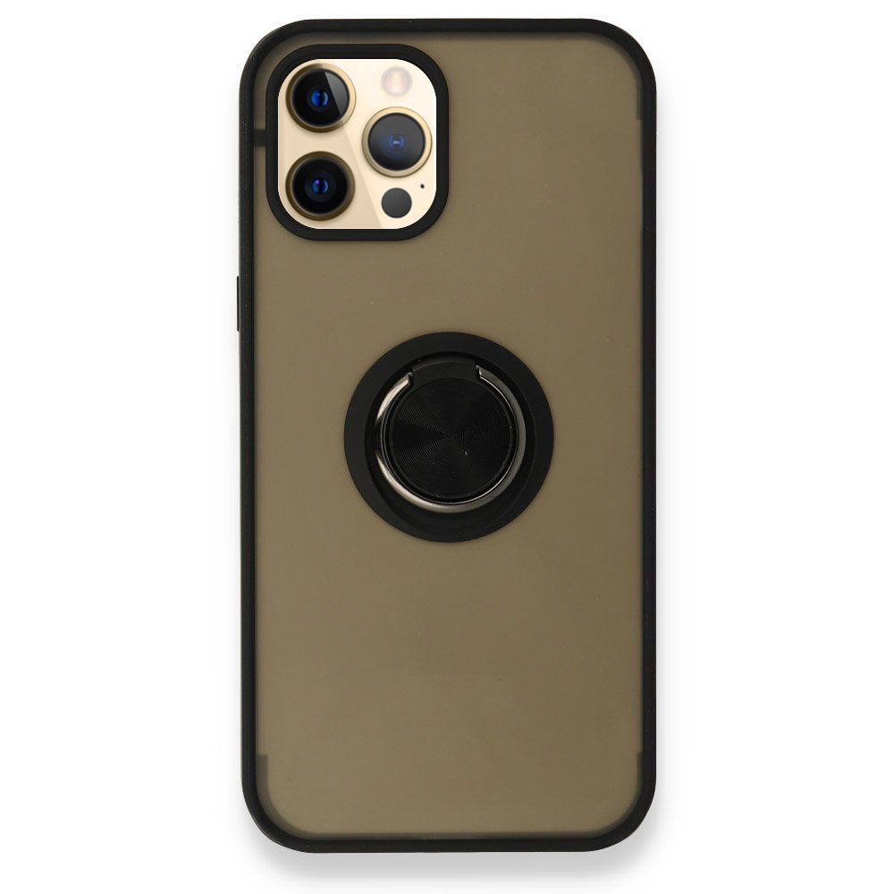 iPhone 12 / 12 Pro Kılıf Montrea Ring Yüzük Stantlı Kapak
