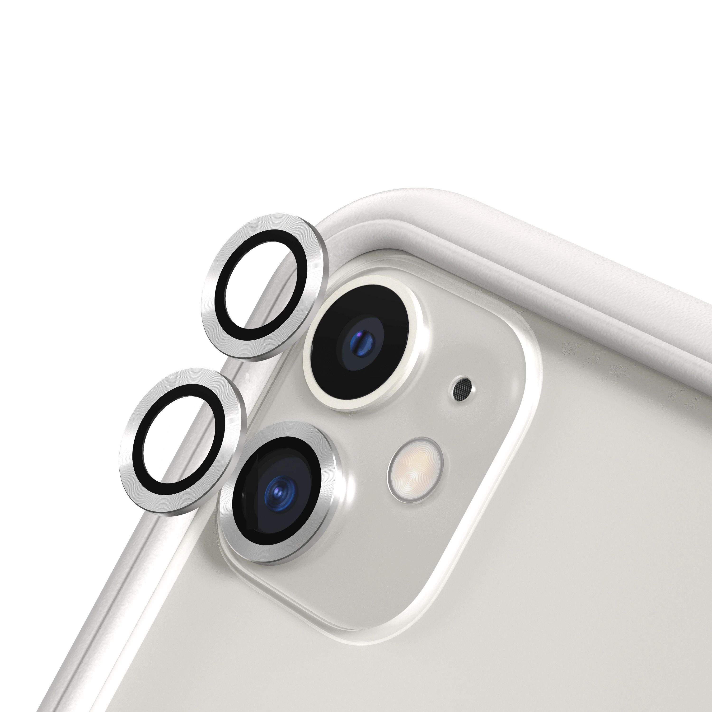 iPhone 12 Kamera Lens Koruyucu Cam Metal Kenarlı 2li Set