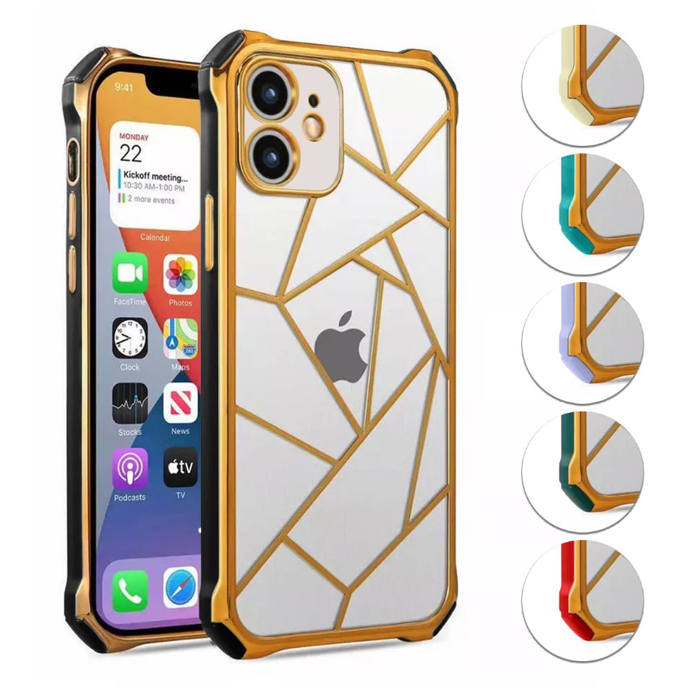 iPhone 12 Kılıf Lazer Prizma Kamera Korumalı Kapak