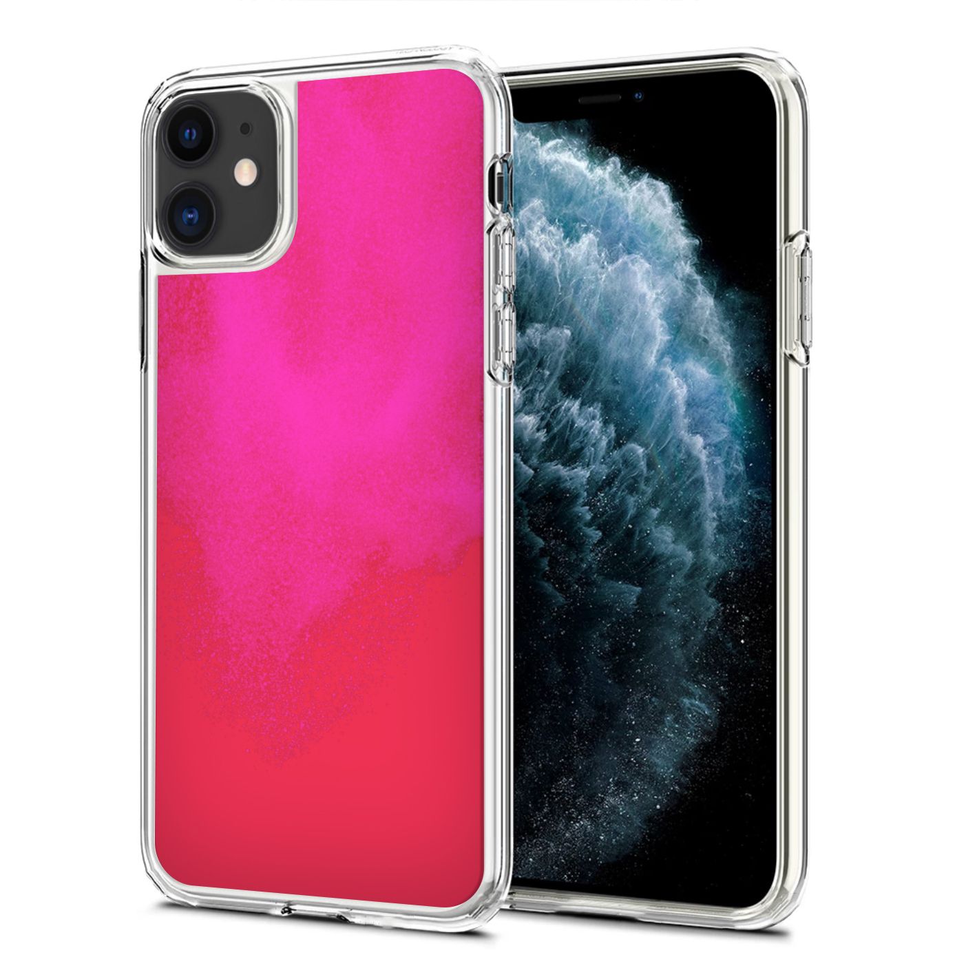 iPhone 12 Mini Kılıf Neon Likit Silikon Arka Kapak
